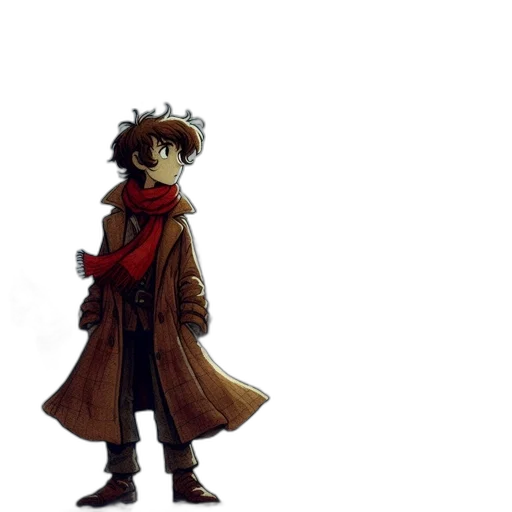 staff, jacket, mask, weapon, concept art, pixel art, anime, fantasy art transparent PNG cut-out