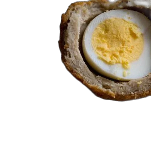 food, face, hair, crown, scotch, egg, cut, half transparent PNG cut-out
