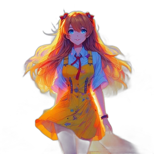 dress, robot, staff, crown, anime, watercolor, pixel art, concept art transparent PNG cut-out