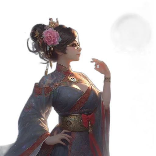 dress, crown, staff, jewelry, concept art, fantasy art, photorealistic, 3d render transparent PNG cut-out