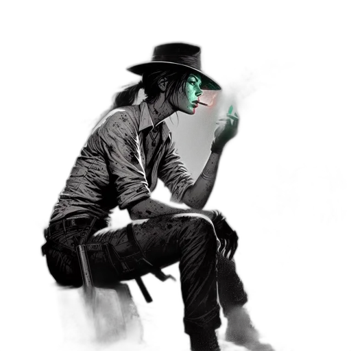 mask, hat, robot, staff, concept art, photorealistic, comic book art, cartoon transparent PNG cut-out