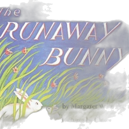 runaway, bunny, book, cover, featuring, blue, sky, green transparent PNG cut-out