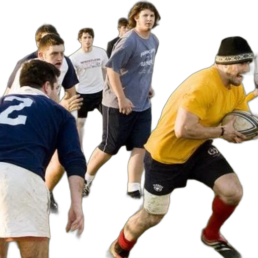 group, men, playing, rugby transparent PNG cut-out