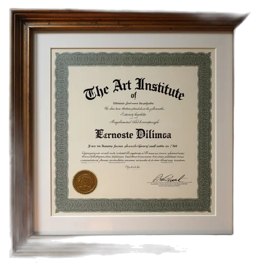 furniture, photorealistic, image, art, institute, atlanta, diploma, frame transparent PNG cut-out