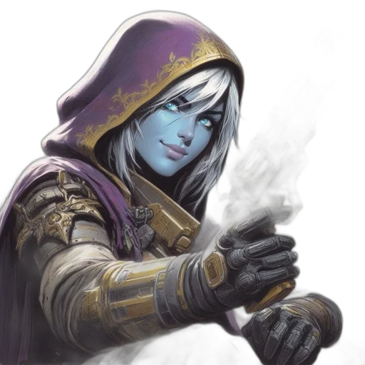 face, staff, mask, sword, fantasy art, concept art, comic book art, photorealistic transparent PNG cut-out