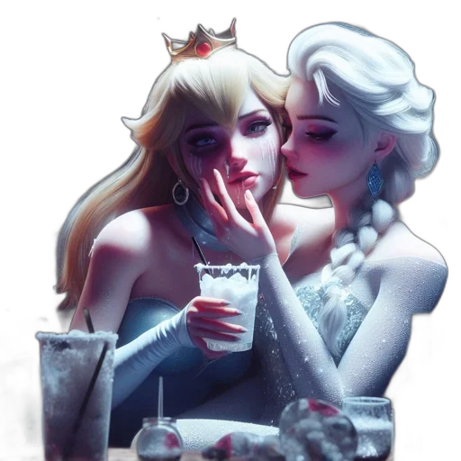 crown, food, concept art, fantasy art, watercolor, comic book art, snow, neon lights transparent PNG cut-out