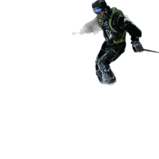 staff, weapon, 3d render, concept art, photorealistic, pixel art, snow, skier transparent PNG cut-out