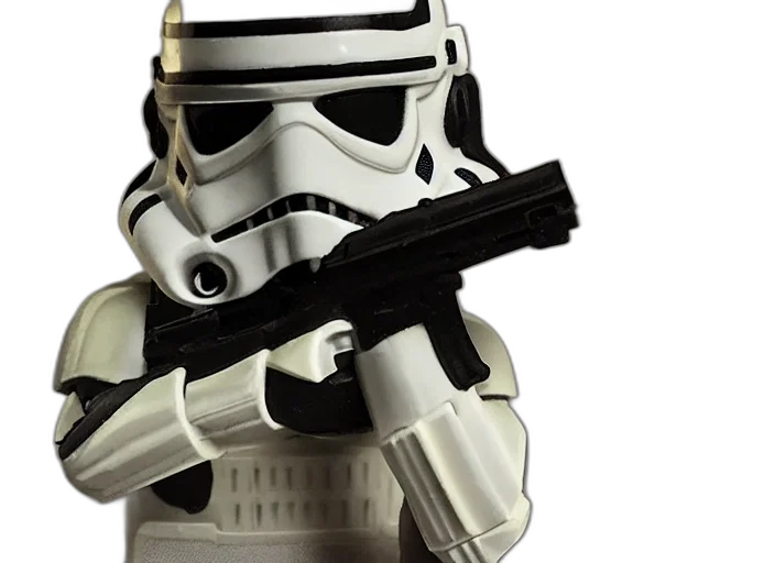 weapon, 3d render, concept art, stormtrooper, dirty, war, battlefield transparent PNG cut-out