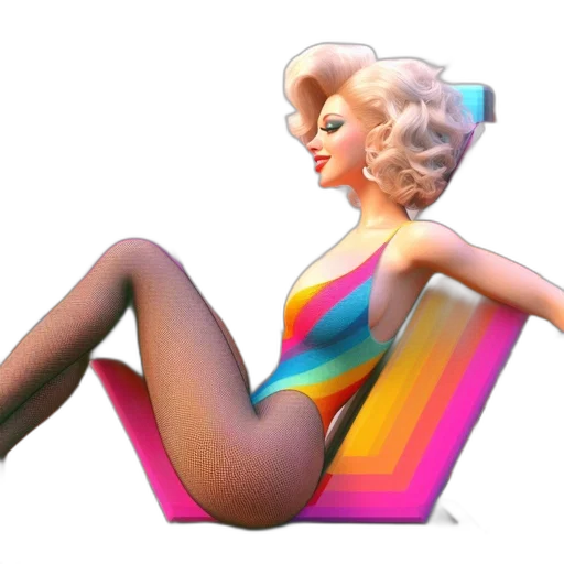 dress, vaporwave, pixel art, 3d render, concept art, neon lights, neon, pastel transparent PNG cut-out