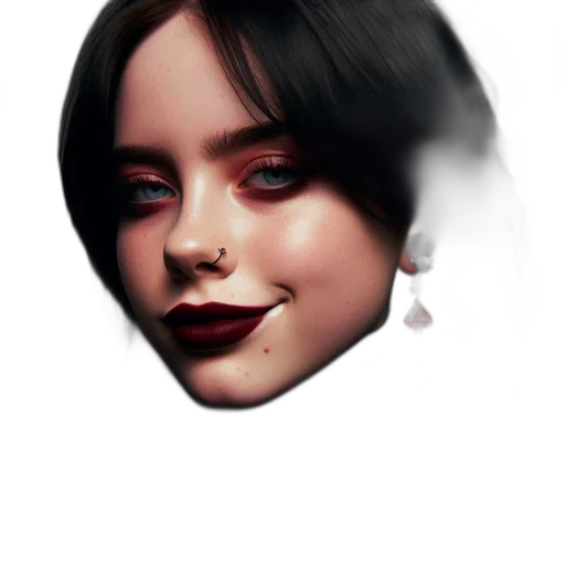 face, mask, creature, hair, concept art, photorealistic, fantasy art, pixel art transparent PNG cut-out