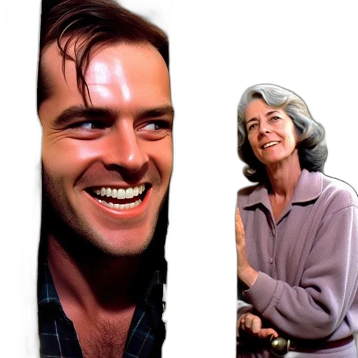 man, unexpectedly, smiles, through, door, crack, caught, older transparent PNG cut-out