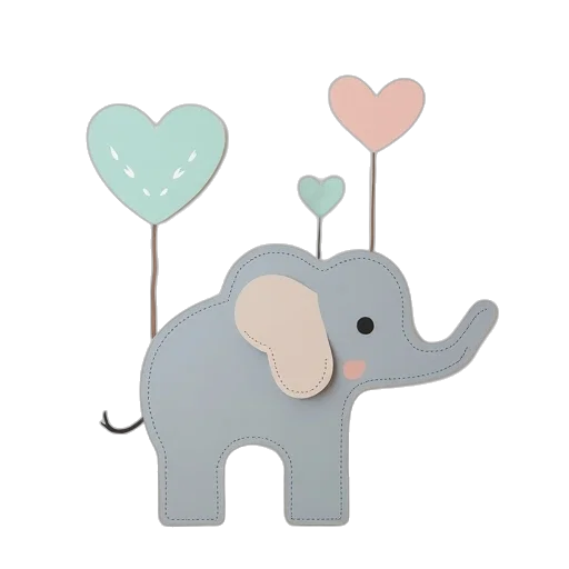 animal, 3d render, concept art, pastel transparent PNG cut-out