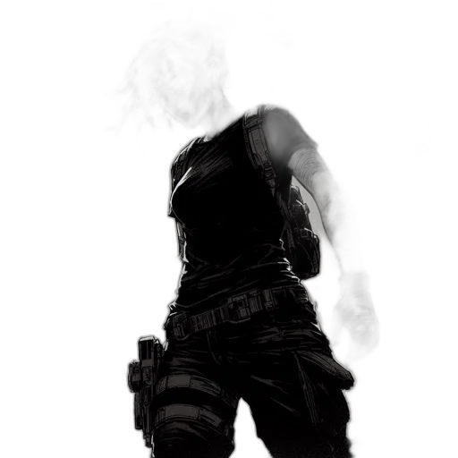 weapon, mask, robot, face, concept art, comic book art, cyberpunk, photorealistic transparent PNG cut-out