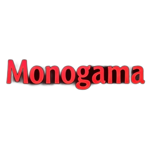 vaporwave, monochrome, second, image, close-up, word, monogama, red transparent PNG cut-out
