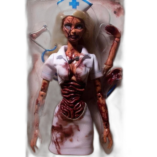 dress, concept art, 3d render, injured, bloody, action, figure, resembling transparent PNG cut-out