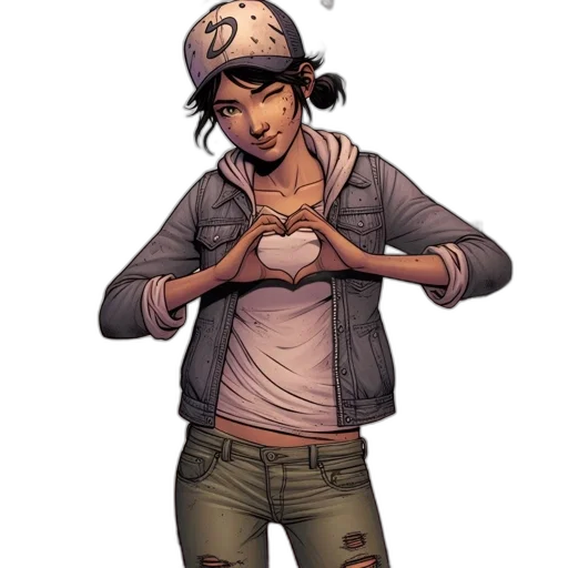 hat, jacket, concept art, comic book art, pixel art, cartoon, earth tones, young transparent PNG cut-out