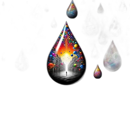 umbrella, bottle, crown, concept art, pixel art, photorealistic, fantasy art, rain transparent PNG cut-out