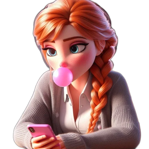 staff, cartoon, 3d render, concept art, fantasy art, snow, animated, female transparent PNG cut-out