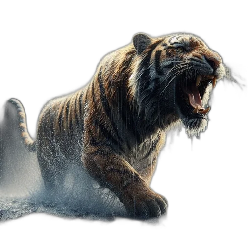 animal, creature, dragon, concept art, photorealistic, 3d render, fantasy art, bengal transparent PNG cut-out