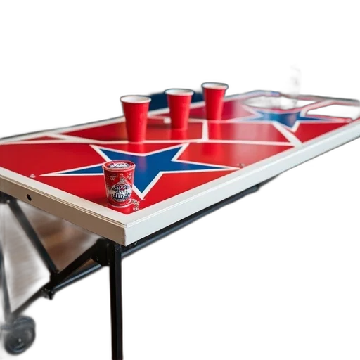 furniture, weapon, red, white, beer, pong, table, cups transparent PNG cut-out
