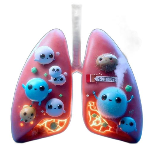 animalistic, characters, inhabit, colorful, lungs, cigarette, smoke, labeled transparent PNG cut-out