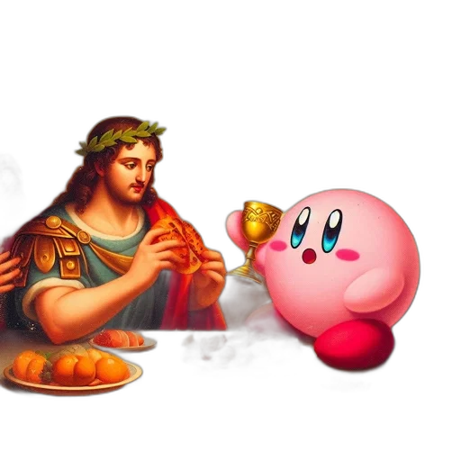 food, weapon, crown, pixel art, concept art, vaporwave, fantasy art, fire transparent PNG cut-out
