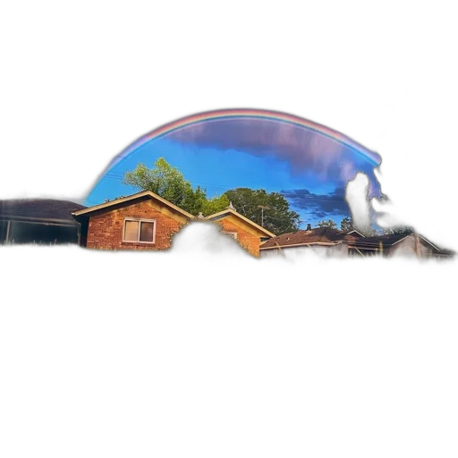 umbrella, car, hat, hair, 3d render, photorealistic, vaporwave, concept art transparent PNG cut-out