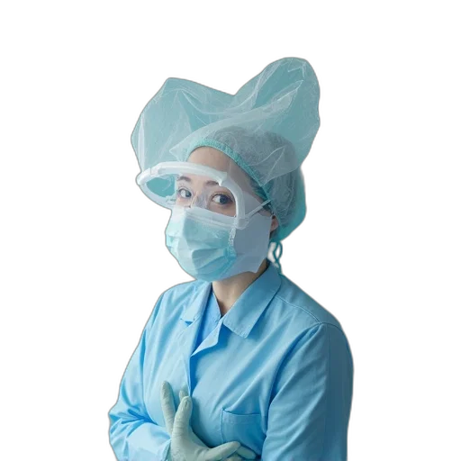 mask, staff, hat, face transparent PNG cut-out
