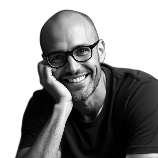 staff, face, photorealistic, black, white, photograph, man, bald transparent PNG cut-out