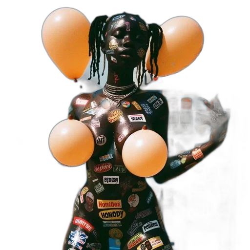 robot, jewelry, mask, jacket, concept art, cyberpunk, 3d render, fantasy art transparent PNG cut-out