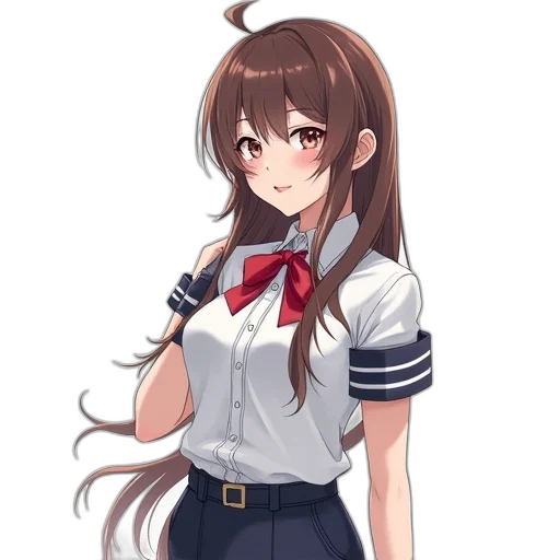 staff, hair, dress, weapon, anime, pixel art, cartoon, concept art transparent PNG cut-out