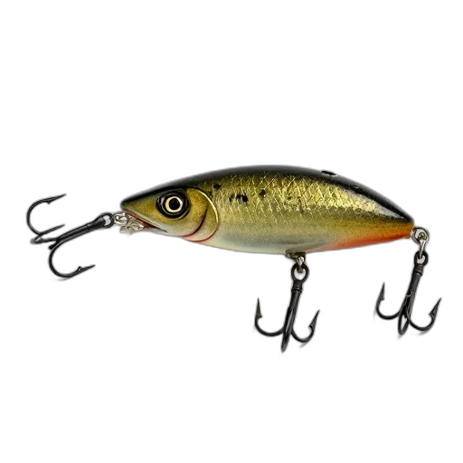 realistic, fishing, lure, shiny, metallic, finish, detailed, pattern transparent PNG cut-out