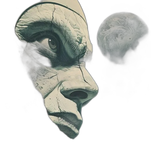 mask, face, hat, creature, concept art, photorealistic, 3d render, fantasy art transparent PNG cut-out