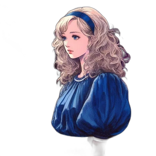 dress, jacket, crown, hair, anime, photorealistic, fantasy art, pixel art transparent PNG cut-out