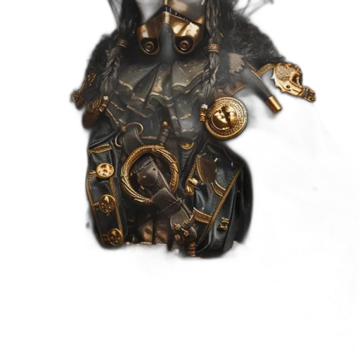 jewelry, mask, crown, staff, fantasy art, 3d render, concept art, photorealistic transparent PNG cut-out