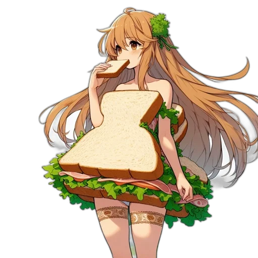 dress, food, animal, pixel art, anime, concept art, cartoon, animated transparent PNG cut-out