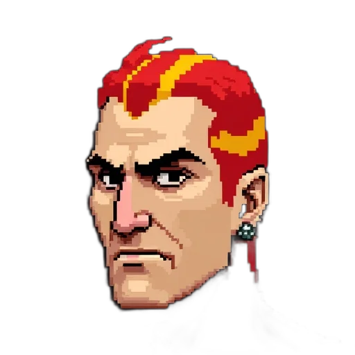face, staff, crown, mask, pixel art, concept art, comic book art, fantasy art transparent PNG cut-out
