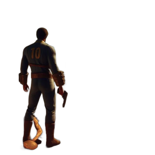 robot, weapon, staff, jacket, 3d render, concept art, pixel art, comic book art transparent PNG cut-out