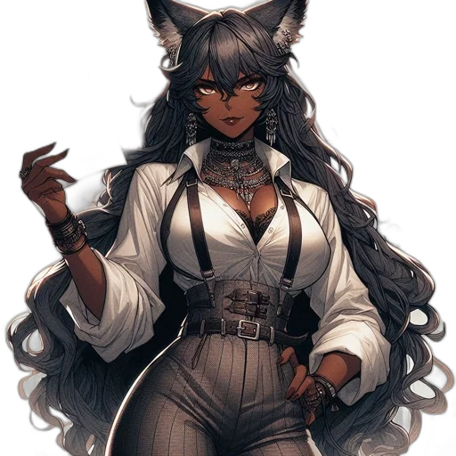 staff, dress, fantasy art, concept art, pixel art, anime, monochrome, dark transparent PNG cut-out
