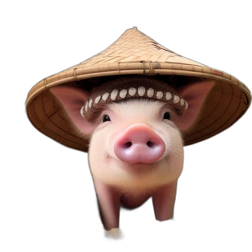 hat, mask, animal, face, 3d render, photorealistic, concept art, photo transparent PNG cut-out