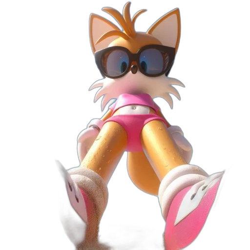 animal, staff, weapon, creature, 3d render, concept art, vaporwave, cartoon transparent PNG cut-out
