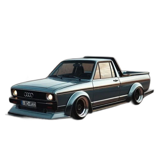 car, photorealistic, 3d render, concept art, pixel art, customized, vintage, audi transparent PNG cut-out