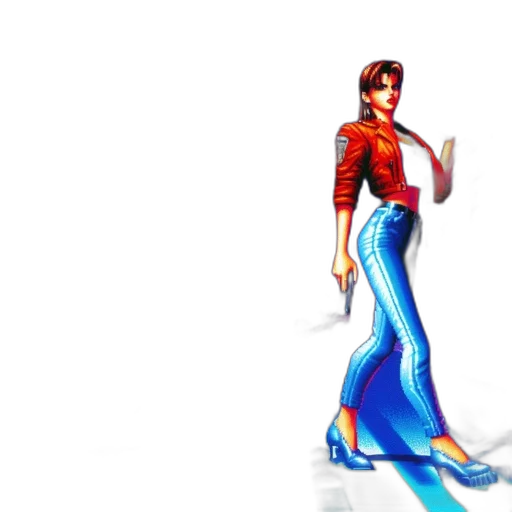 dress, staff, weapon, vaporwave, pixel art, concept art, 3d render, red transparent PNG cut-out