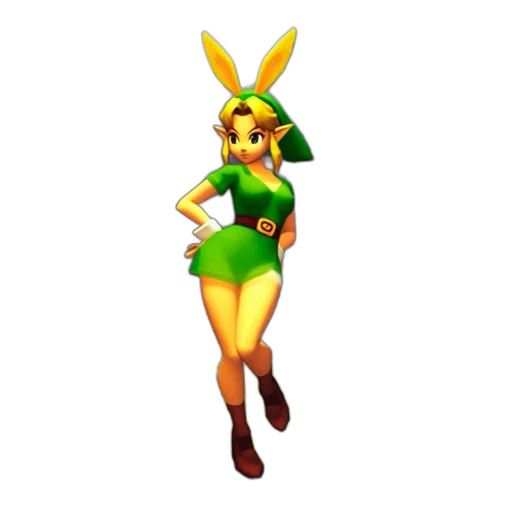 dress, hat, staff, animal, pixel art, 3d render, concept art, fantasy art transparent PNG cut-out