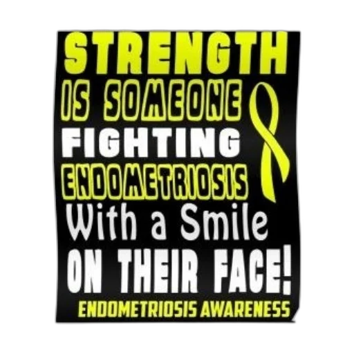 black, yellow, poster, ribbon, promoting, endometriosis, awareness, emphasizes transparent PNG cut-out