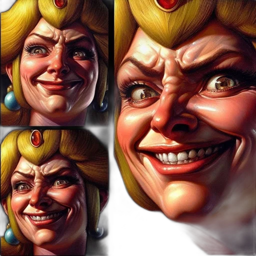 face, mask, crown, concept art, comic book art, photorealistic, 3d render, animated transparent PNG cut-out
