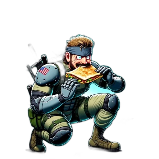 weapon, staff, food, robot, pixel art, concept art, comic book art, fantasy art transparent PNG cut-out