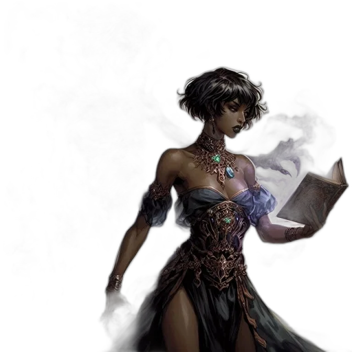 dress, fantasy art, concept art, comic book art, cyberpunk, fire, dark, woman transparent PNG cut-out
