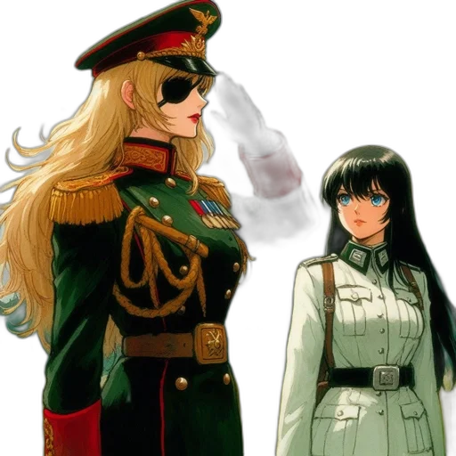 staff, weapon, jacket, hat, anime, concept art, vaporwave, cartoon transparent PNG cut-out