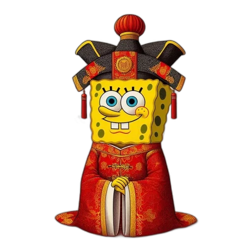 crown, robot, hat, staff, 3d render, photorealistic, concept art, whimsical transparent PNG cut-out